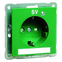 NOVA wcd met insteekcontacten, ra, groenmet kinderbev., LED, opdruk SV